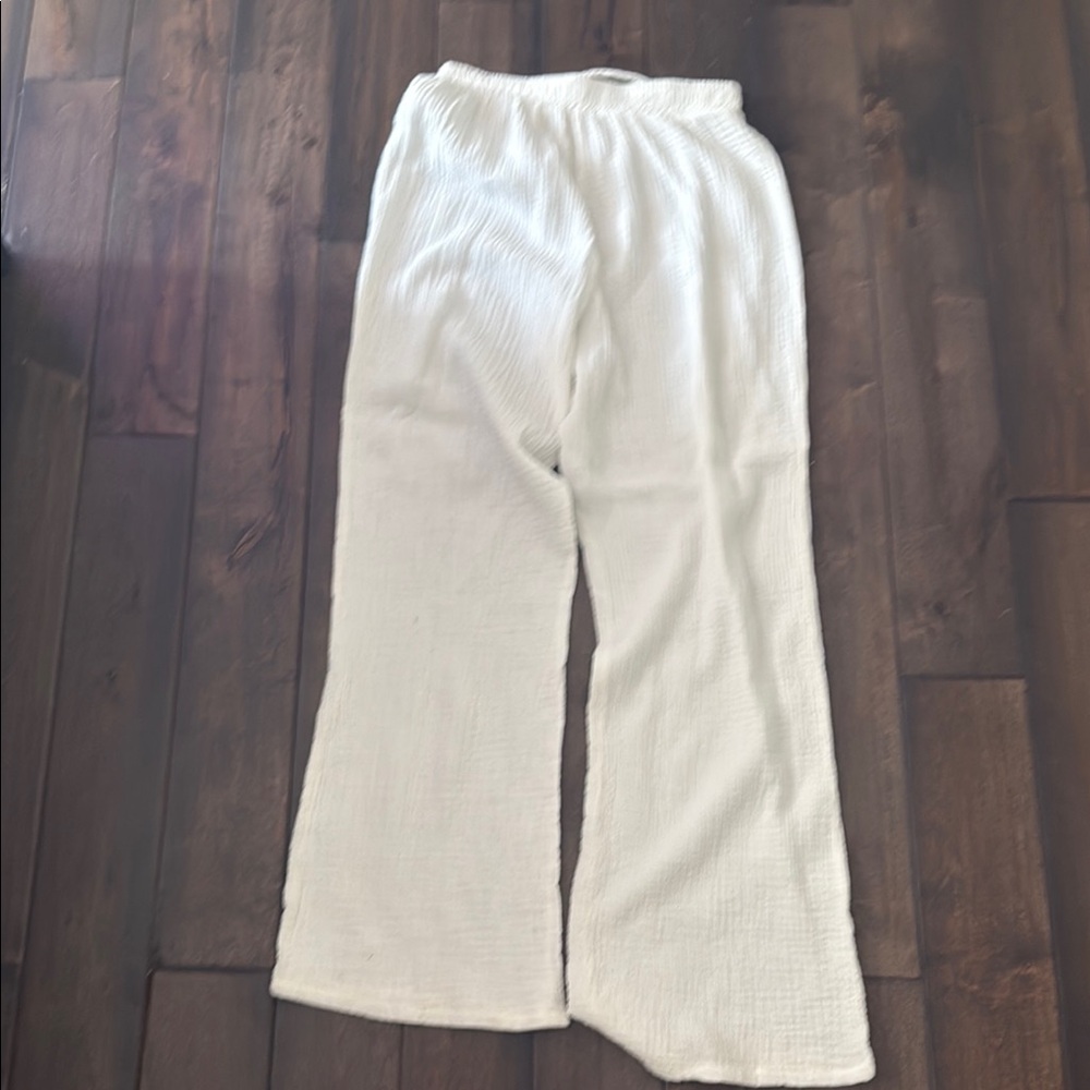 Altar’d State Flowy White Pants - Picture 3 of 3